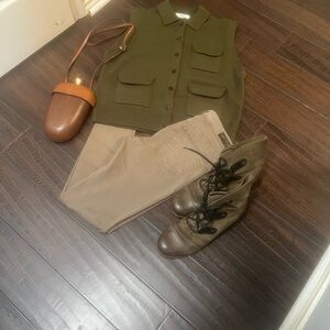 AG Adriano Goldschmied Women’s Slim Straight Jeans in Brown Size 27/29